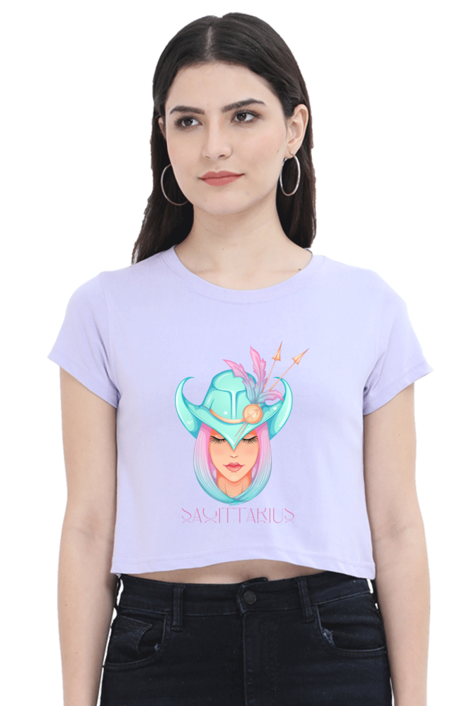 WOMEN || CROP TOP || ZODIAC SIGN || ASTROLOGY || SAGITTARIUS || FREEDOM || COWBOY HAT || COWGIRL || BIRTHDAY || GIFT FOR HER