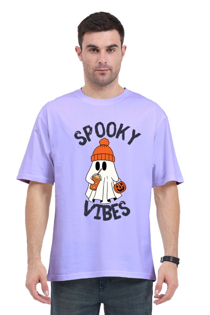 MEN || ROUND NECK OVERSIZED CLASSIC T-SHIRT || STREETWEAR || GHOST || PUMPKIN || SPOOKY || FUNNY || HALLOWEEN || CHRISTMAS GIFT