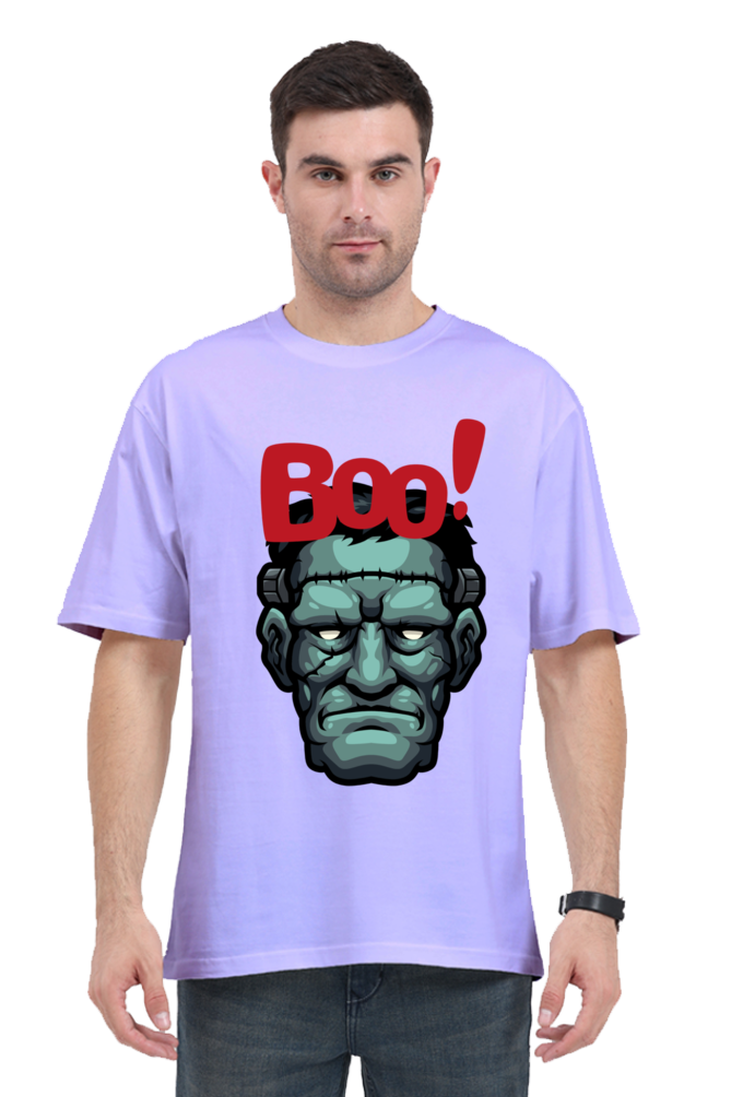 MEN || ROUND NECK OVERSIZED CLASSIC T-SHIRT || STREETWEAR || MONSTER || FRANKENSTEIN || GRAPHIC DESIGN || HALLOWEEN