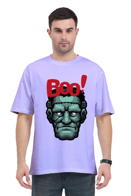 MEN || ROUND NECK OVERSIZED CLASSIC T-SHIRT || STREETWEAR || MONSTER || FRANKENSTEIN || GRAPHIC DESIGN || HALLOWEEN