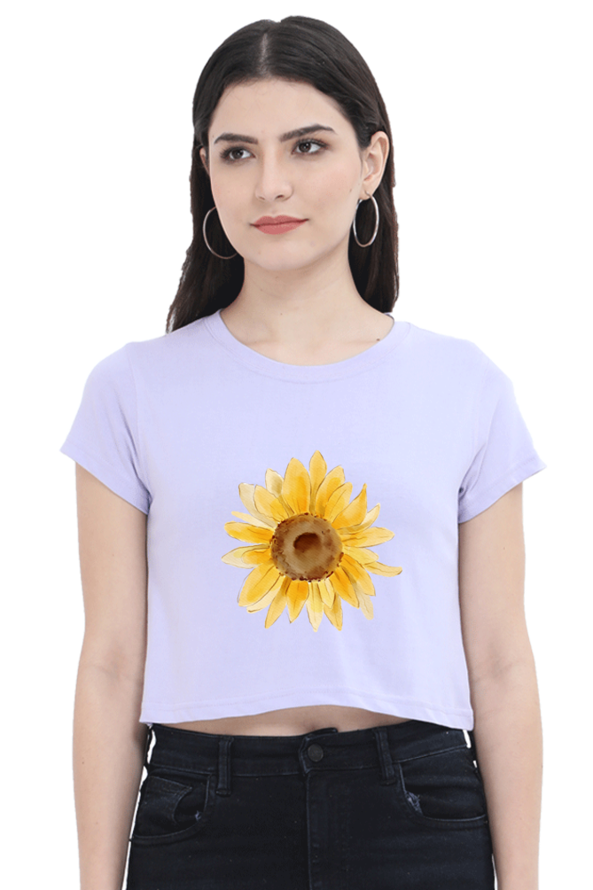 WOMEN || CROP TOP || FLOWER || FLORAL PRINT || SUNFLOWER || BOHO || NATURE || GIFT FOR HER