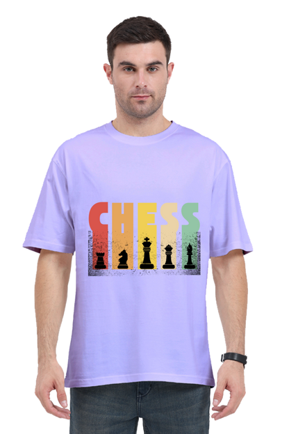 MEN || ROUND NECK OVERSIZED CLASSIC T-SHIRT || CHESS LOVER