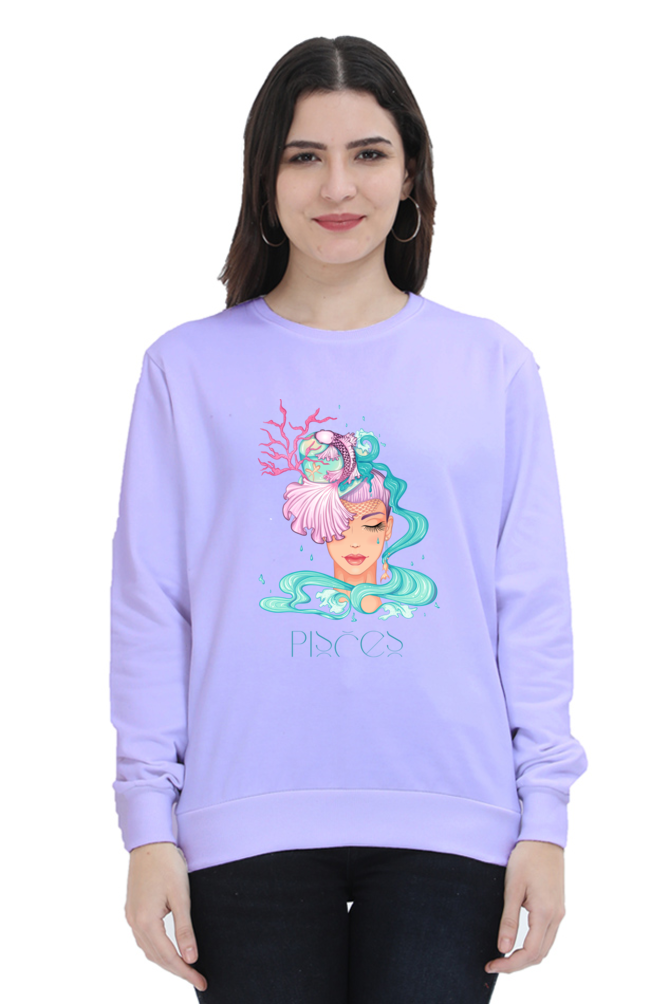 WOMEN || SWEATSHIRT || ZODIAC SIGN || ASTROLOGY || PISCES || ROMANTIC || LOWBROW || SPIRITUAL || FISH || MERMAID || BIRTHDAY || GIFT FOR HER