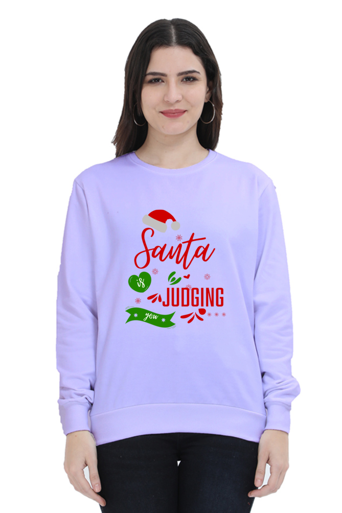 WOMEN || SWEATSHIRT || FUNNY QUOTES || MERRY CHRISTMAS || SANTA CLAUS || HUMOR || HOLIDAY FASHION || PHRASES || WINTER WEAR