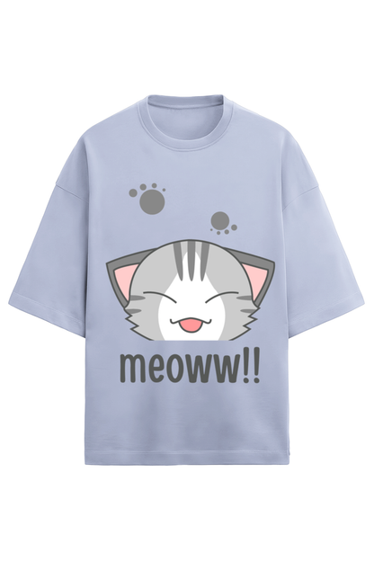 WOMEN || OVERSIZED T-SHIRT || CAT || ANIME || ANIMAL PRINT || CAT LOVER || CUTE CAT || KITTEN || FUNNY || ANIMAL LOVER || GRAPHIC DESIGN || GIFT FOR HER || WINTER WEAR