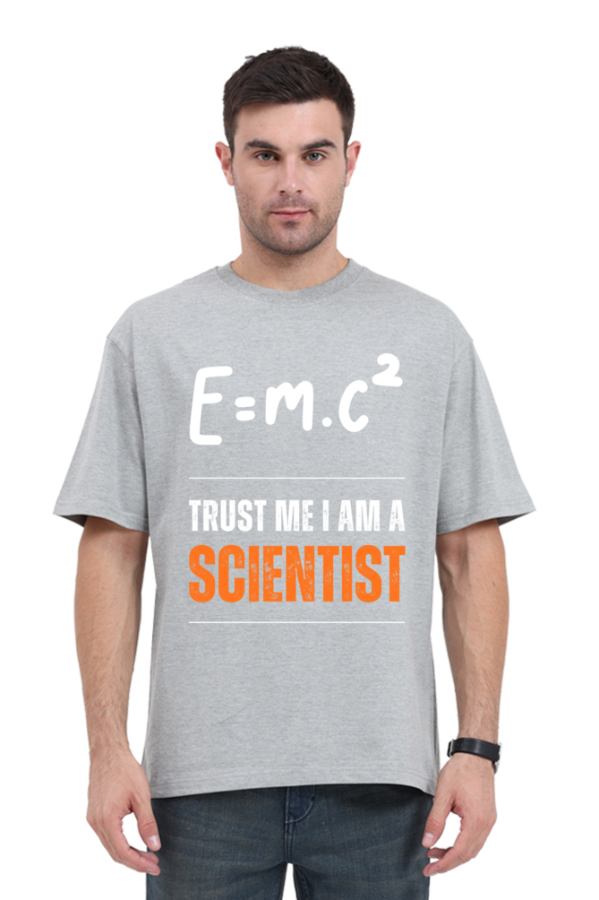 MEN || ROUND NECK OVERSIZED CLASSIC T-SHIRT || SCIENCE LOVER || SCIENTIST || EDUCATIONAL || E=mc²