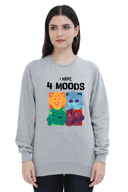 WOMEN || SWEATSHIRT || MOOD SWINGS || HUMOR || QUIRKY || GRAPHIC DESIGN || FUNNY QUOTES || WINTER WEAR