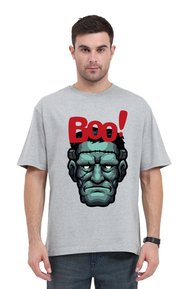 MEN || ROUND NECK OVERSIZED CLASSIC T-SHIRT || STREETWEAR || MONSTER || FRANKENSTEIN || GRAPHIC DESIGN || HALLOWEEN