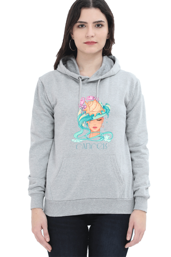 WOMEN || HOODIE SWEATSHIRT || ZODIAC SIGN || ASTROLOGY || CANCER || CRAB DESIGN || PSYCHEDELIC ART || BIRTHDAY || GIFTS FOR HER