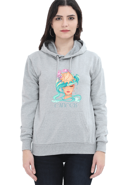 WOMEN || HOODIE SWEATSHIRT || ZODIAC SIGN || ASTROLOGY || CANCER || CRAB DESIGN || PSYCHEDELIC ART || BIRTHDAY || GIFTS FOR HER