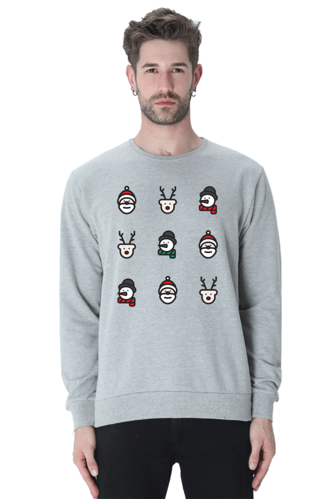 MEN || SWEATSHIRT || MERRY CHRISTMAS || CHRISTMAS ICON || STREETWEAR || SANTA CLAUS || REINDEER || SNOWMAN || HOLIDAY FASHION || CHRISTMAS GIFTS || WINTER WEAR