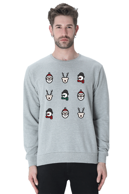 MEN || SWEATSHIRT || MERRY CHRISTMAS || CHRISTMAS ICON || STREETWEAR || SANTA CLAUS || REINDEER || SNOWMAN || HOLIDAY FASHION || CHRISTMAS GIFTS || WINTER WEAR