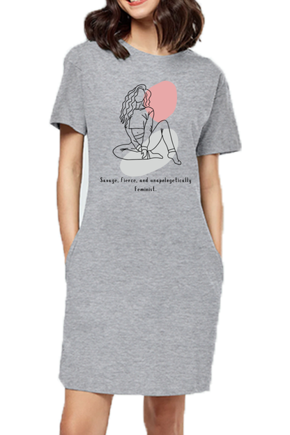 WOMEN || T-SHIRT DRESS ||  MOTIVATIONAL QUOTES || FEMINISM || SELF-LOVE || EMPOWERMENT || CONFIDENCE || SELF CARE || GIRL POWER || STRONG || INDEPENDENT || FEMINIST || GIFT FOR HER