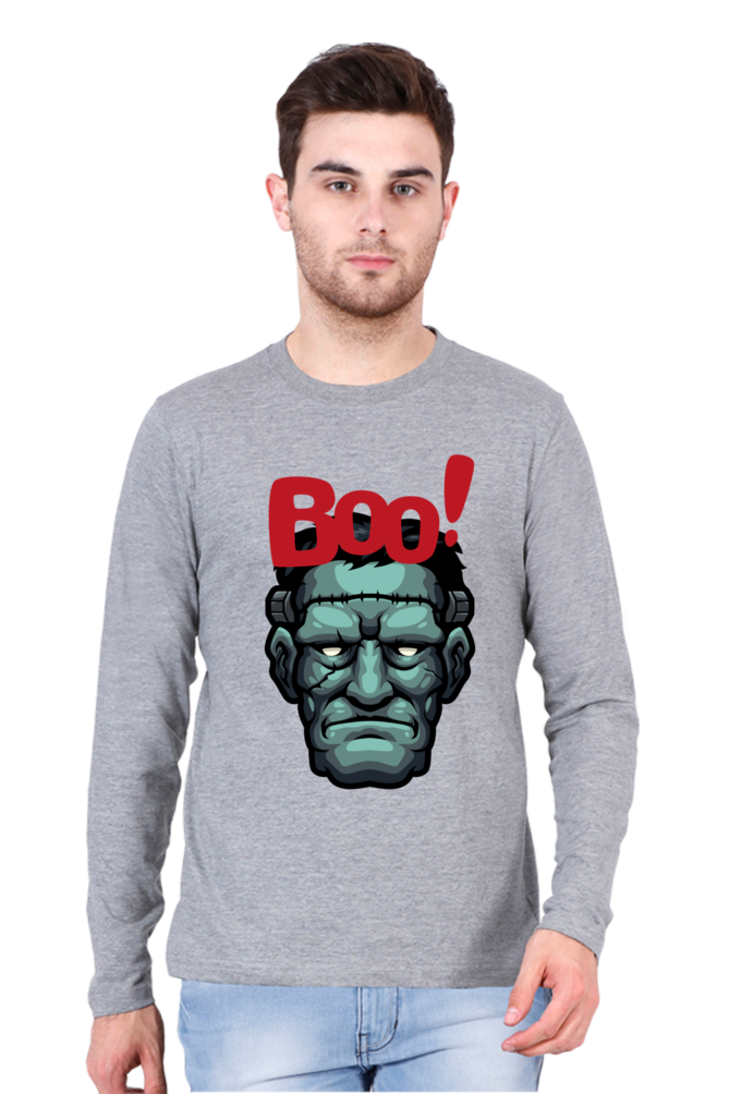 MEN || ROUND NECK FULL SLEEVES T-SHIRT || STREETWEAR || MONSTER || FRANKENSTEIN || GRAPHIC DESIGN || HALLOWEEN