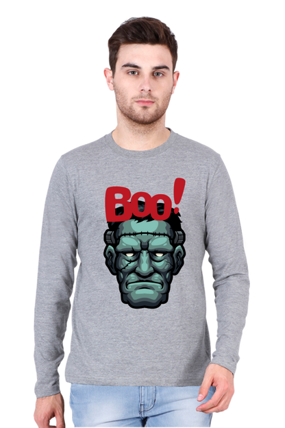 MEN || ROUND NECK FULL SLEEVES T-SHIRT || STREETWEAR || MONSTER || FRANKENSTEIN || GRAPHIC DESIGN || HALLOWEEN