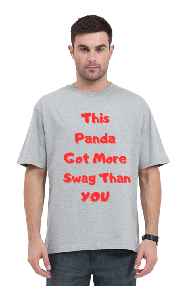 MEN || ROUND NECK OVERSIZED CLASSIC T-SHIRT || CUTE PANDA || FUNNY QUOTES || PANDA BEAR || ANIMAL PRINT || ANIME || FASHION || LITTLE PANDA || LUNGI || BACK DESIGN || WINTER WEAR