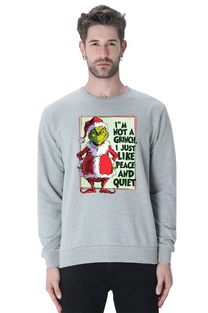 MEN || SWEATSHIRT || MERRY CHRISTMAS || SANTA CLAUS || GRINCH || INTROVERT HUMOUR  || FUNNY QUOTES || TRENDY || FASHION