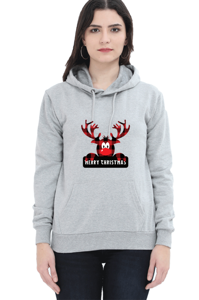 WOMEN || HOODIE SWEATSHIRT || STREETWEAR ||  MERRY CHRISTMAS || SANTA CLAUS || REINDEER || HOLIDAY FASHION || CHRISTMAS GIFTS || WINTER WEAR