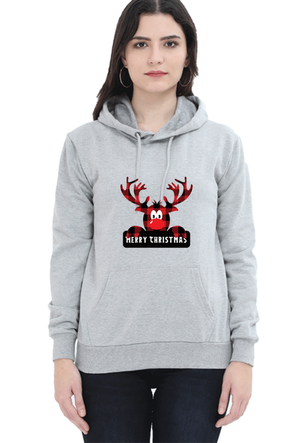 WOMEN || HOODIE SWEATSHIRT || STREETWEAR ||  MERRY CHRISTMAS || SANTA CLAUS || REINDEER || HOLIDAY FASHION || CHRISTMAS GIFTS || WINTER WEAR