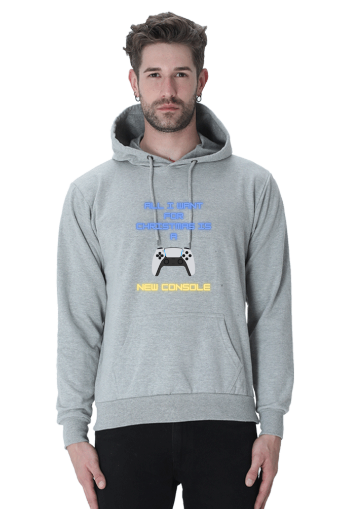 MEN || HOODIE SWEATSHIRT || MERRY CHRISTMAS || STREETWEAR || PLAYSTATION CONSOLE || VECTOR ART || GAMER GIFT || GAMER STYLE || GAMING LOVER || ALL I WANT FOR CHRISTMAS IS A NEW CONSOLE