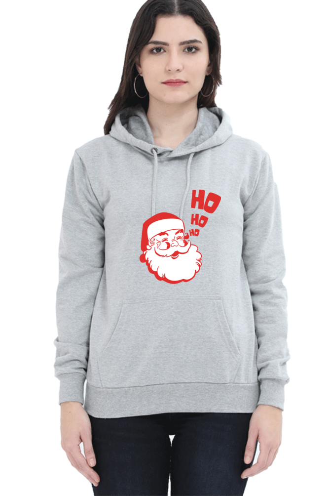 WOMEN || HOODIE SWEATSHIRT || STREETWEAR || MERRY CHRISTMAS || SANTA CLAUS || HO HO HO || HOLIDAY FASHION || CUTE SANTA || GRAPHIC DESIGN || CHRISTMAS GIFTS || WINTER WEAR