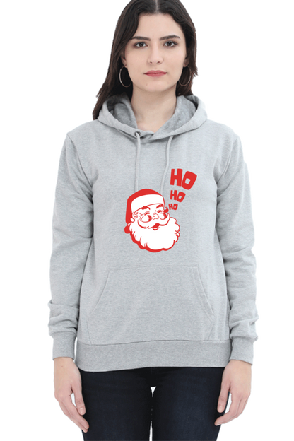 WOMEN || HOODIE SWEATSHIRT || STREETWEAR || MERRY CHRISTMAS || SANTA CLAUS || HO HO HO || HOLIDAY FASHION || CUTE SANTA || GRAPHIC DESIGN || CHRISTMAS GIFTS || WINTER WEAR