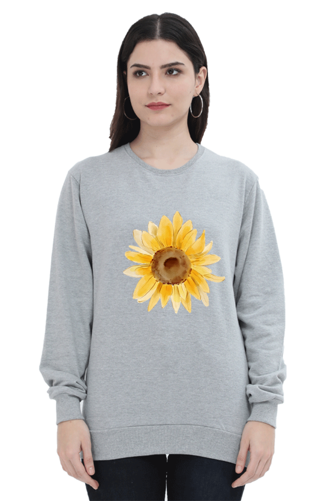 WOMEN || SWEATSHIRT || FLOWER || FLORAL PRINT || SUNFLOWER || BOHO || NATURE || GIFT FOR HER || WINTER WEAR