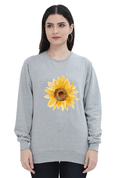 WOMEN || SWEATSHIRT || FLOWER || FLORAL PRINT || SUNFLOWER || BOHO || NATURE || GIFT FOR HER || WINTER WEAR