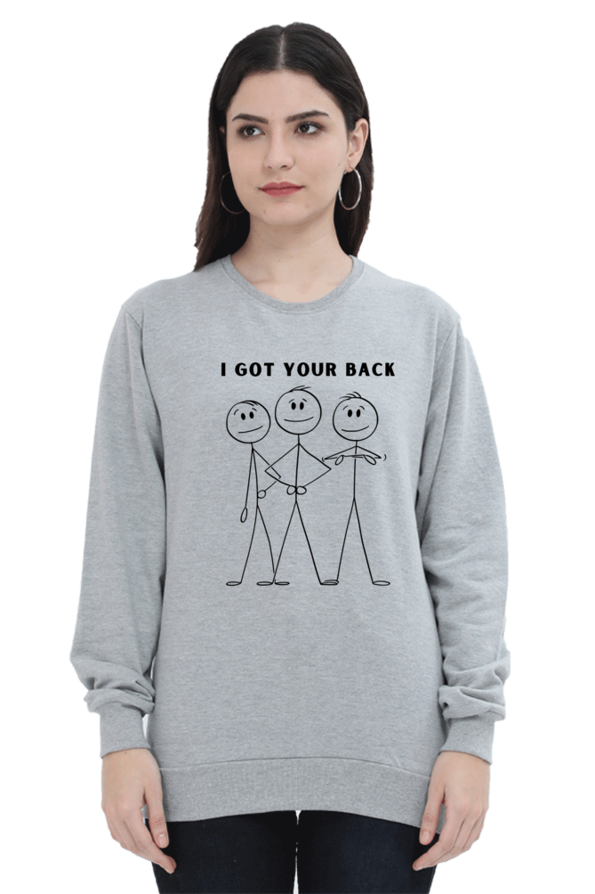 WOMEN || SWEATSHIRT || MOTIVATIONAL || I GOT YOUR BACK || TRENDY WOMEN'S FASHION