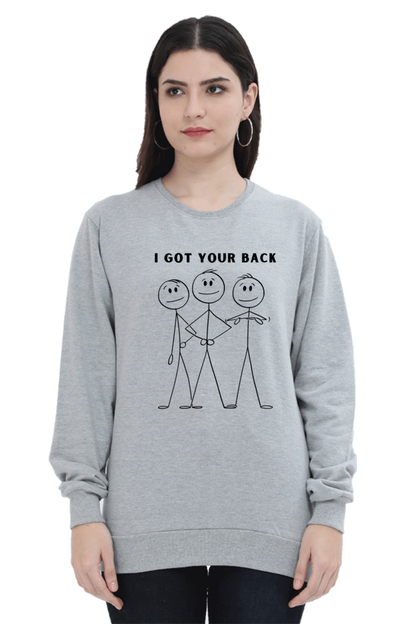 WOMEN || SWEATSHIRT || MOTIVATIONAL || I GOT YOUR BACK || TRENDY WOMEN'S FASHION