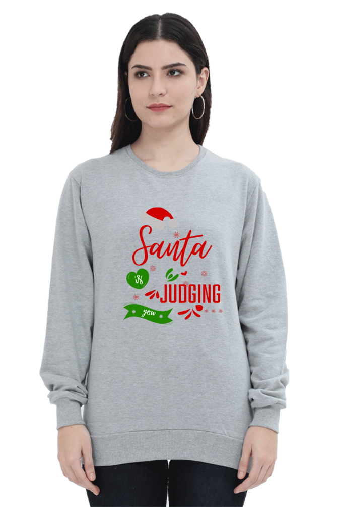 WOMEN || SWEATSHIRT || FUNNY QUOTES || MERRY CHRISTMAS || SANTA CLAUS || HUMOR || HOLIDAY FASHION || PHRASES || WINTER WEAR