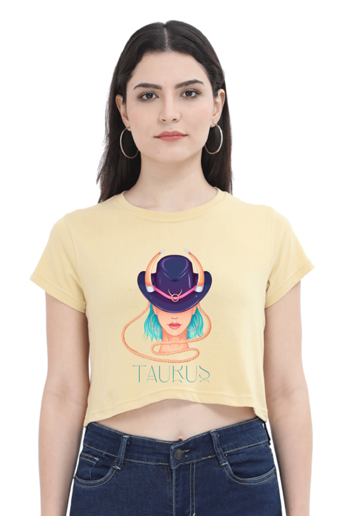 WOMEN || CROP TOP || ZODIAC SIGN || ASTROLOGY || TAURUS || HORNS || BIRTHDAY || GIFTS FOR HER