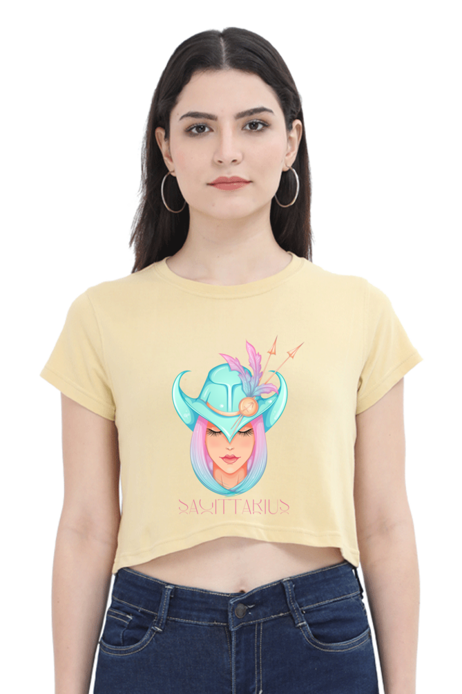 WOMEN || CROP TOP || ZODIAC SIGN || ASTROLOGY || SAGITTARIUS || FREEDOM || COWBOY HAT || COWGIRL || BIRTHDAY || GIFT FOR HER