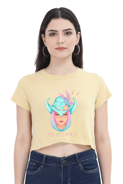 WOMEN || CROP TOP || ZODIAC SIGN || ASTROLOGY || SAGITTARIUS || FREEDOM || COWBOY HAT || COWGIRL || BIRTHDAY || GIFT FOR HER