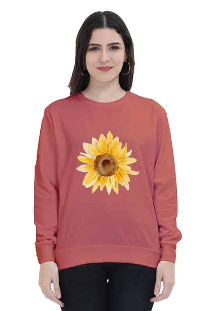 WOMEN || SWEATSHIRT || FLOWER || FLORAL PRINT || SUNFLOWER || BOHO || NATURE || GIFT FOR HER || WINTER WEAR