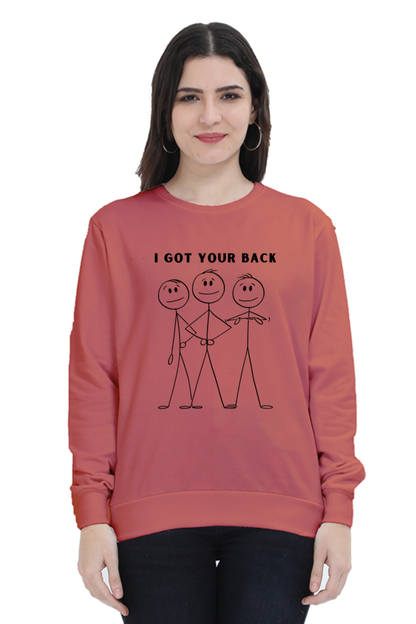 WOMEN || SWEATSHIRT || MOTIVATIONAL || I GOT YOUR BACK || TRENDY WOMEN'S FASHION