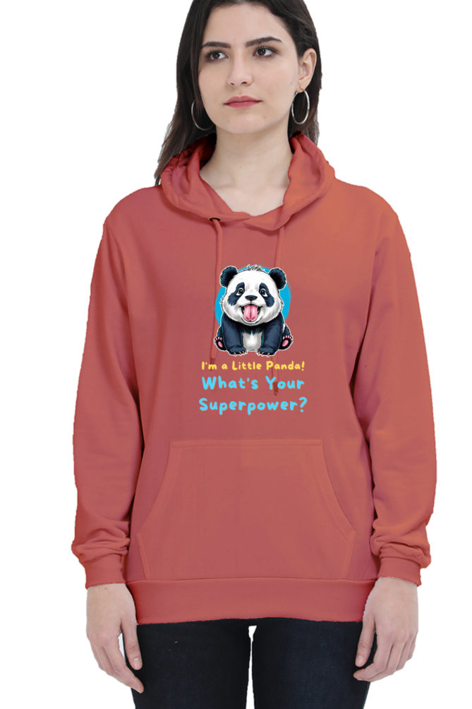 WOMEN || HOODIE SWEATSHIRT || CUTE PANDA || FUNNY QUOTES || PANDA BEAR || VECTOT ART || ANIMAL PRINT || ANIME || FASHION || LITTLE PANDA || GIFT FOR HER || WINTER WEAR