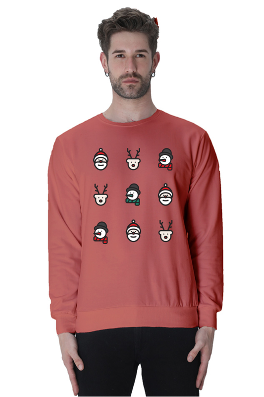 MEN || SWEATSHIRT || MERRY CHRISTMAS || CHRISTMAS ICON || STREETWEAR || SANTA CLAUS || REINDEER || SNOWMAN || HOLIDAY FASHION || CHRISTMAS GIFTS || WINTER WEAR