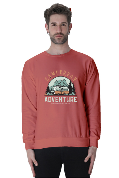 MEN || SWEATSHIRT || CAMPERVAN || CAMPER || RV || TRAVEL || ADVENTURE || OUTDOOR || HIKING || CAMPING || ROAD TRIP || NATURE || MOUNTAIN || FOREST || LANDSCAPE || VINTAGE || RETRO || WINTER WEAR