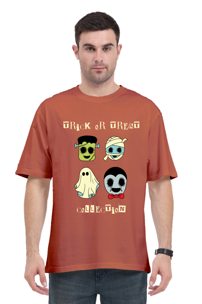 MEN || ROUND NECK OVERSIZED CLASSIC T-SHIRT || STREETWEAR || GHOST || SPOOKY || FUNNY || GOTHIC || VINTAGE || HALLOWEEN || CHRISTMAS GIFT