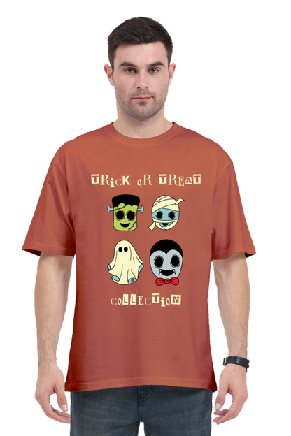 MEN || ROUND NECK OVERSIZED CLASSIC T-SHIRT || STREETWEAR || GHOST || SPOOKY || FUNNY || GOTHIC || VINTAGE || HALLOWEEN || CHRISTMAS GIFT