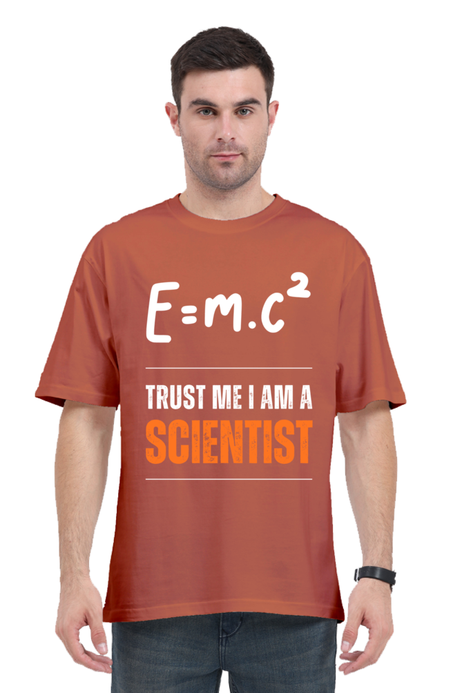 MEN || ROUND NECK OVERSIZED CLASSIC T-SHIRT || SCIENCE LOVER || SCIENTIST || EDUCATIONAL || E=mc²