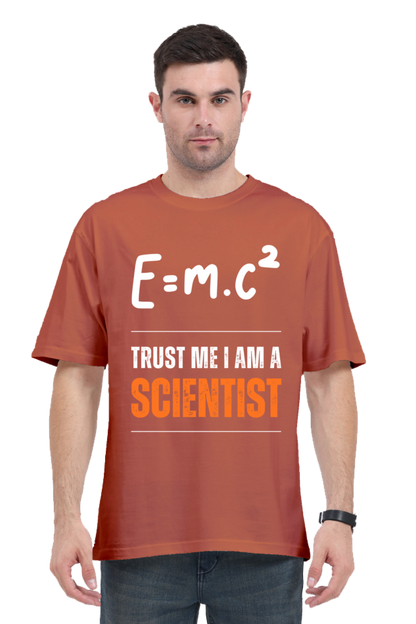 MEN || ROUND NECK OVERSIZED CLASSIC T-SHIRT || SCIENCE LOVER || SCIENTIST || EDUCATIONAL || E=mc²