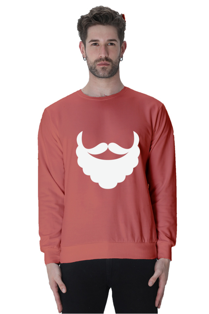 MEN || SWEATSHIRT || STREETWEAR || MERRY CHRISTMAS || SANTA CLAUS || BEARD || MOUSTACHE || FUNNY || CHRISTMAS HUMOR || HOLIDAY FASHION || CHRISTMAS GIFTS || WINTER WEAR