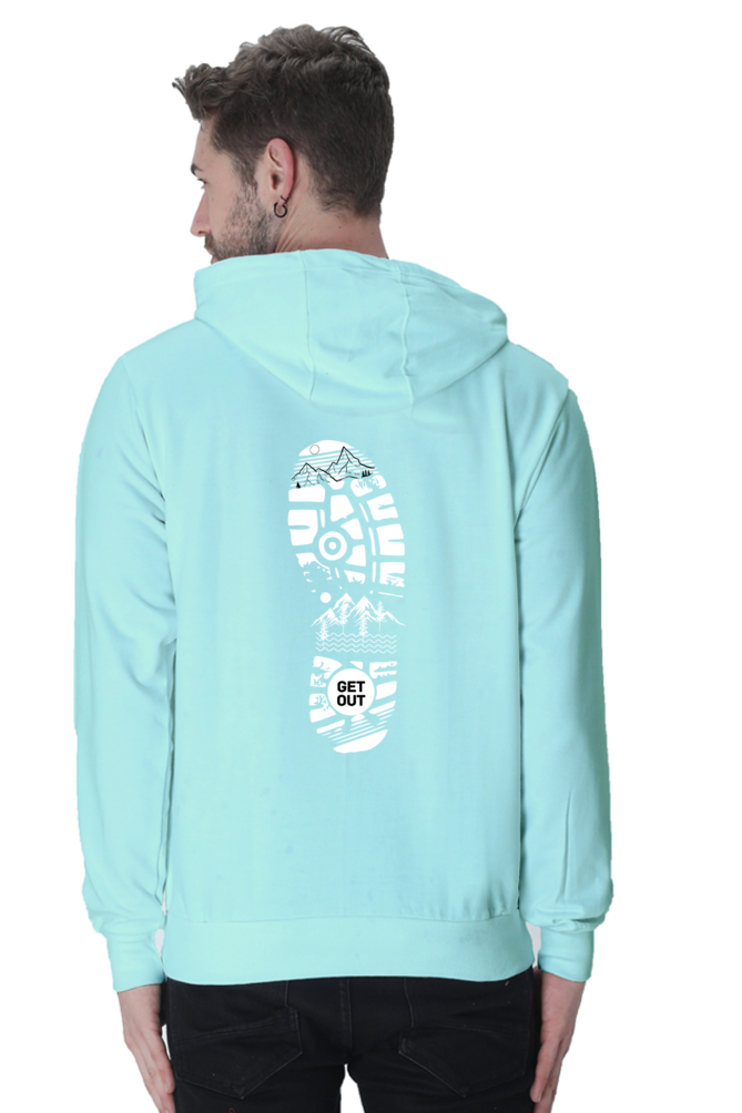 MEN || HOODIE SWEATSHIRT || TRAVEL || MOUNTAIN AND TREES || WINTER WEAR || BACK DESIGN