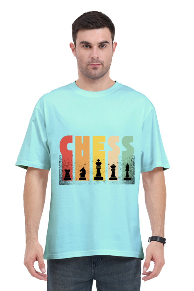 MEN || ROUND NECK OVERSIZED CLASSIC T-SHIRT || CHESS LOVER