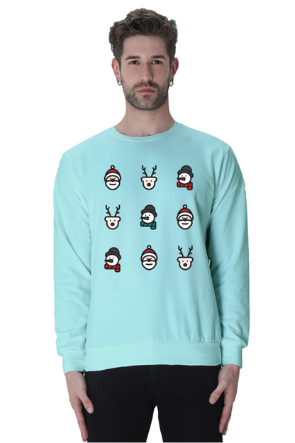 MEN || SWEATSHIRT || MERRY CHRISTMAS || CHRISTMAS ICON || STREETWEAR || SANTA CLAUS || REINDEER || SNOWMAN || HOLIDAY FASHION || CHRISTMAS GIFTS || WINTER WEAR