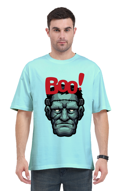 MEN || ROUND NECK OVERSIZED CLASSIC T-SHIRT || STREETWEAR || MONSTER || FRANKENSTEIN || GRAPHIC DESIGN || HALLOWEEN