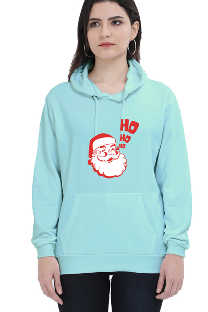 WOMEN || HOODIE SWEATSHIRT || STREETWEAR || MERRY CHRISTMAS || SANTA CLAUS || HO HO HO || HOLIDAY FASHION || CUTE SANTA || GRAPHIC DESIGN || CHRISTMAS GIFTS || WINTER WEAR