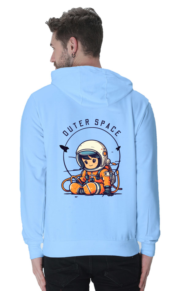 MEN || HOODIE SWEATSHIRT || SPACE GRAPHIC || CUTE ASTRONAUT || VECTOR ART || WINTER WEAR || BACK DESIGN